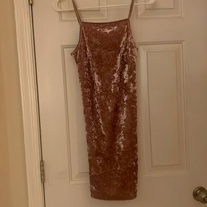 Pink Velvet Mini Dress
